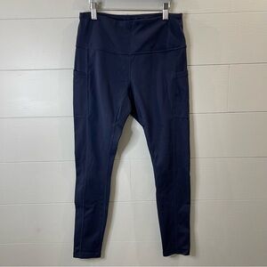 Women’s Navy Blue Leggings With Phone Pockets Size Small